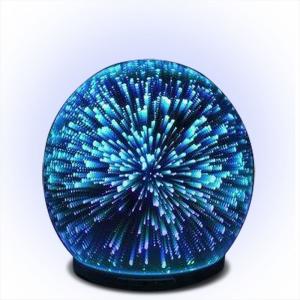 Ball shaped rainbow 3D glass firework ultrasonic electronic aroma diffuser