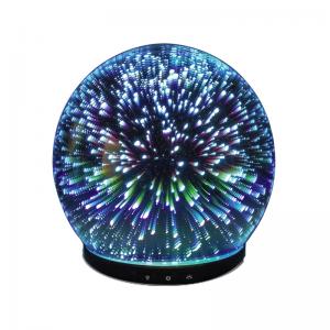 Best product in usa ultrasonic electric firework glass humidifier aroma essential oil diffuser with colorful light