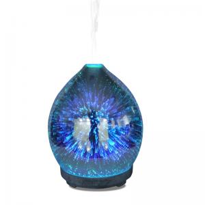 Rainbow beautiful 3D glass firework home fragrance humidifier aroma diffuser