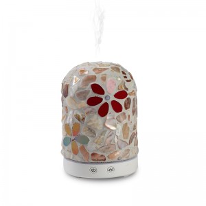 New product idea 2018 mosaic flower glass aroma oil diffuser